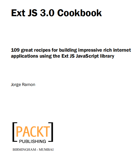 Ext JS 3.0 Cookbook 英文pdf_前端开发教程-奇速网