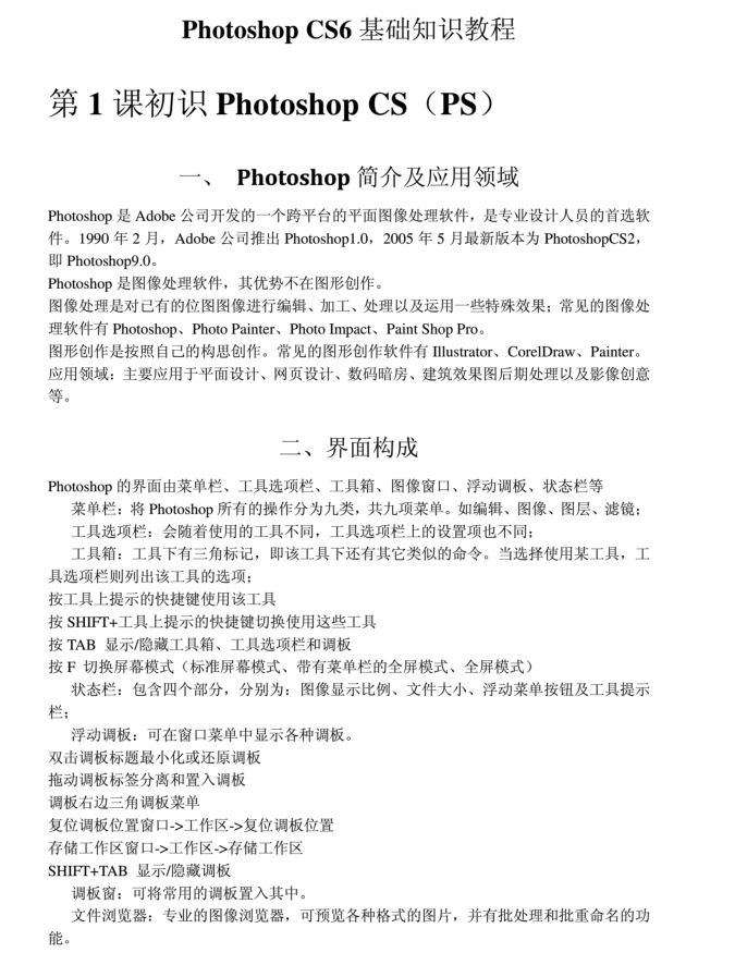 PhotoshopCS6基础知识教程_美工教程-奇速网