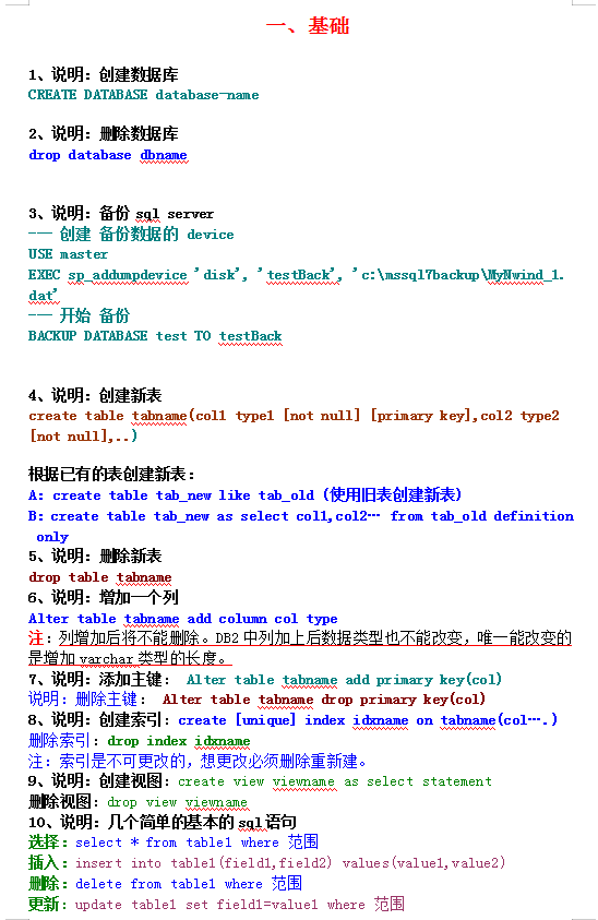 经典SQLSERVER语句从基础到提高_数据库教程-奇速网