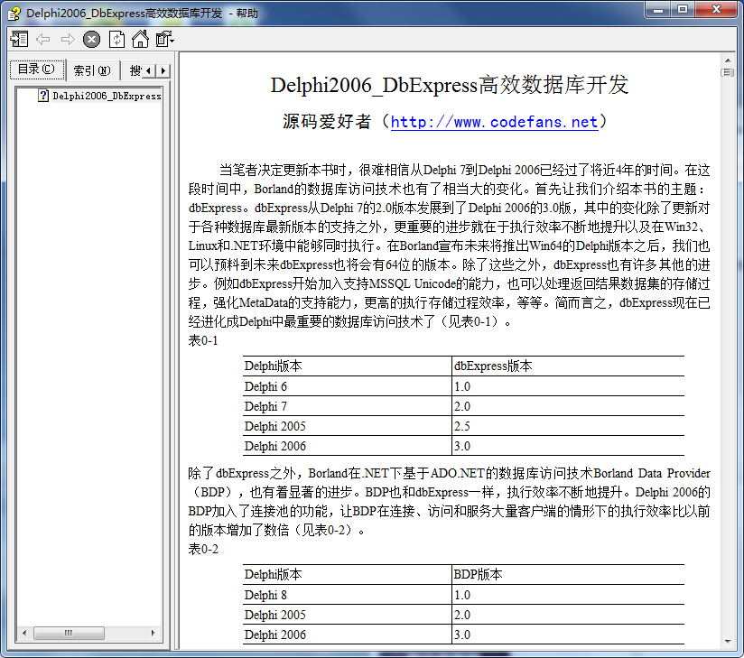 Delphi2006—DbExpress高效数据库开发 chm格式_数据库教程-奇速网